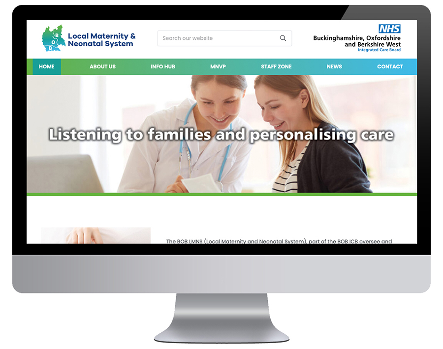 home page on computer